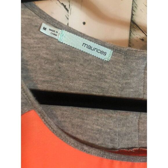 Maurices size medium M orange baseball blouse - Picture 2 of 4